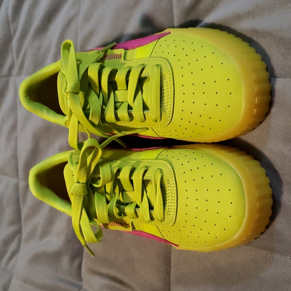Puma Cali 90s Lime Punch Fuschia women's